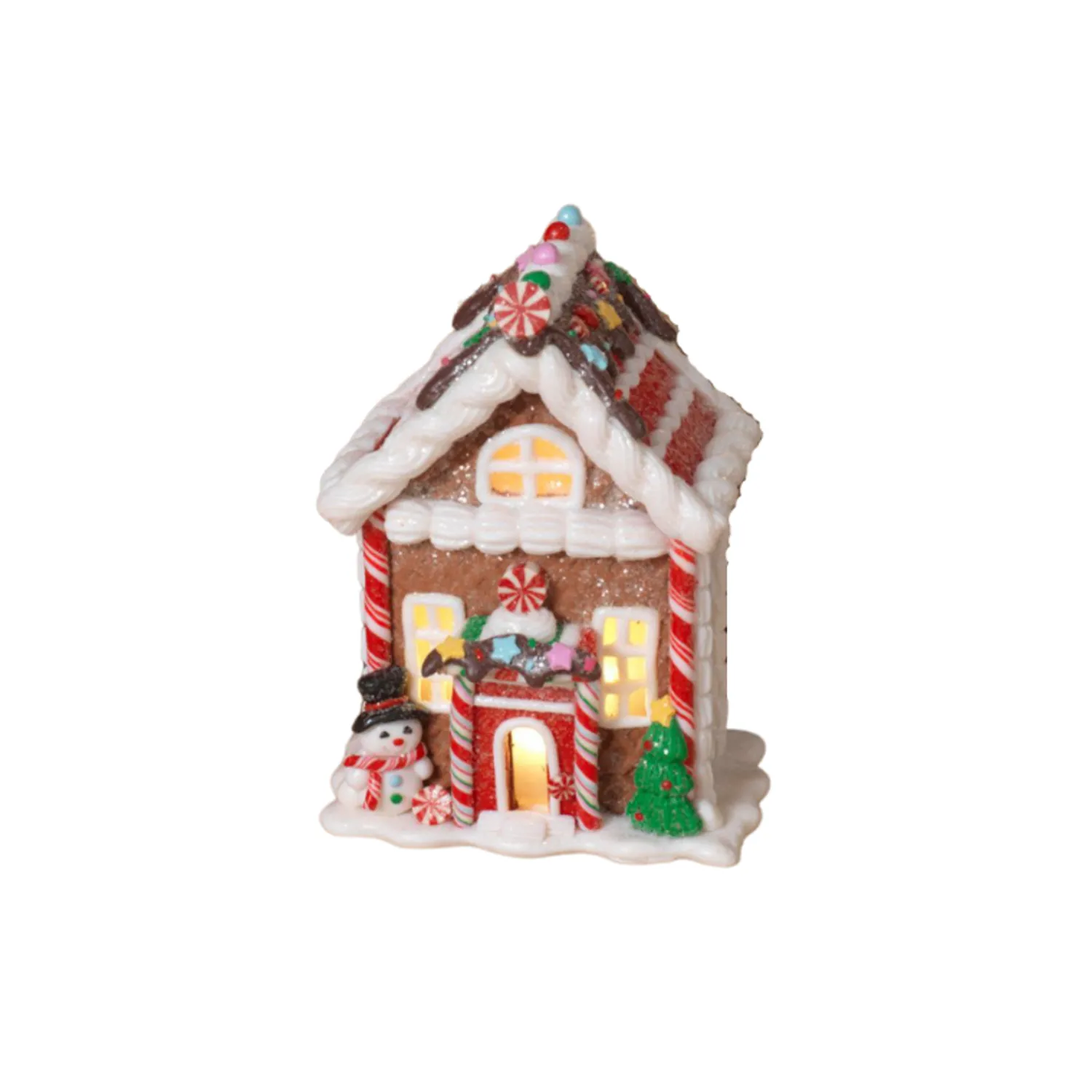New The Jolly Christmas Shop 5.5" Battery Operated Claydough Gingerbread House 2599290