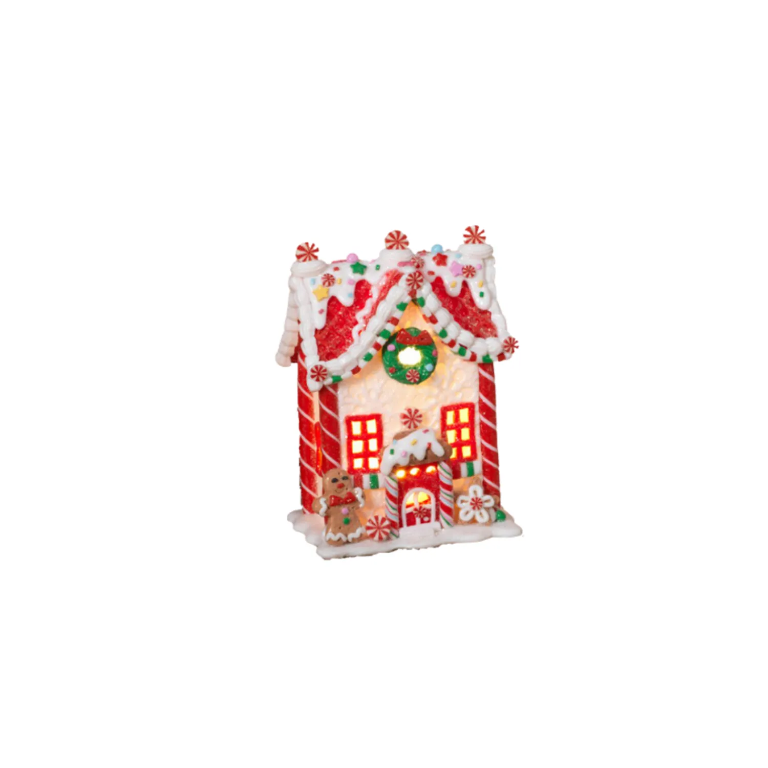 New The Jolly Christmas Shop 5.5" Battery Operated Claydough Gingerbread House 2599290