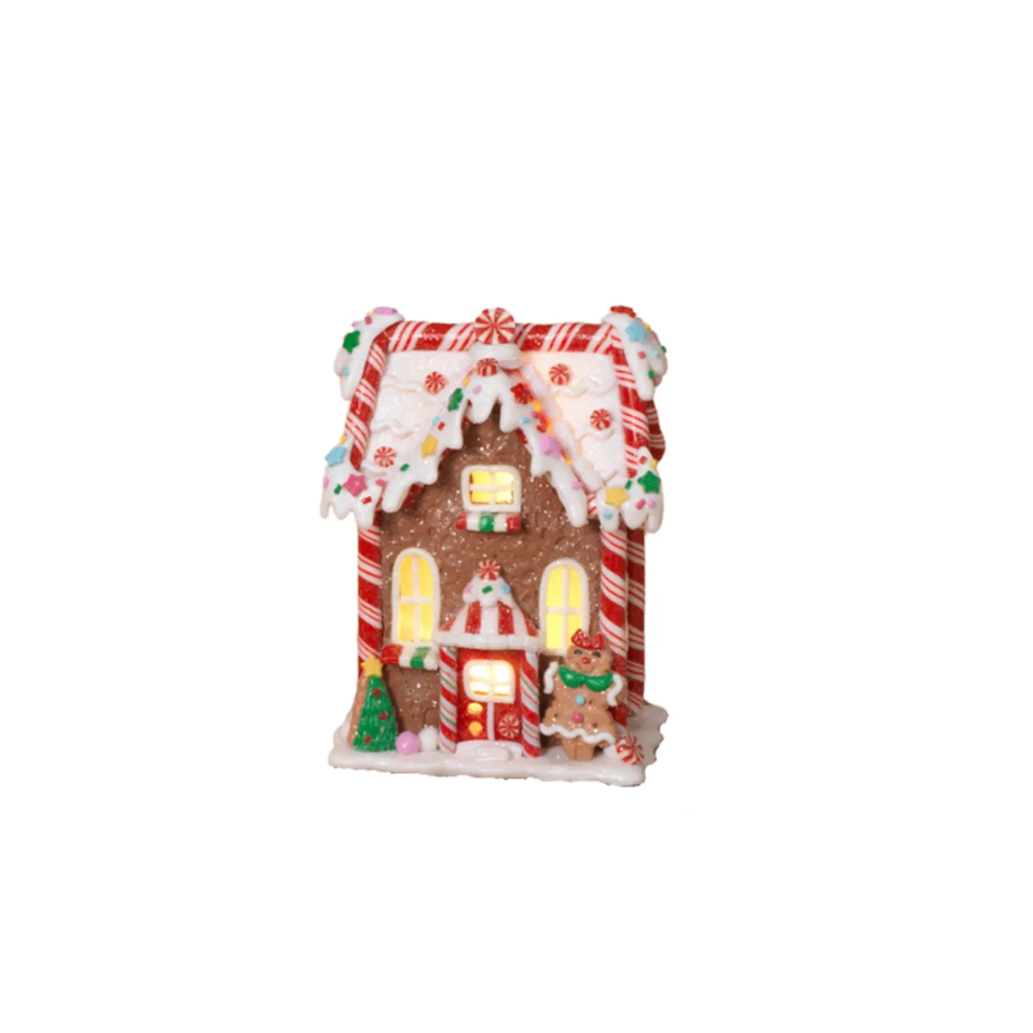 New The Jolly Christmas Shop 5.5" Battery Operated Claydough Gingerbread House 2599290