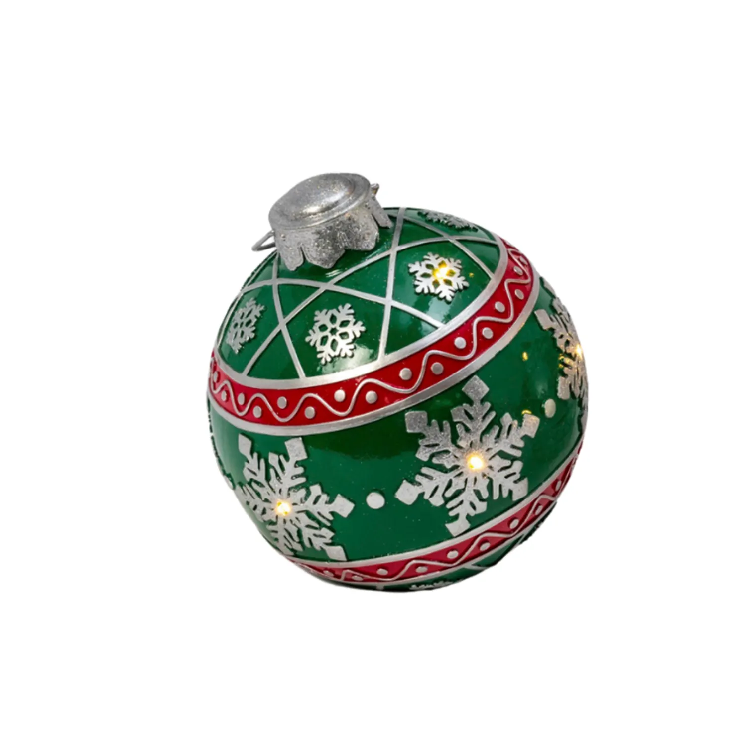 The Jolly Christmas Shop 8.5" Battery Operated LED Lighted Jumbo Ornament Christmas Decoration 2533970