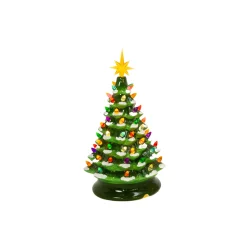 New The Jolly Christmas Shop 13.9" Battery Operated Lighted Musical Ceramic Christmas Tree Figure 2534180