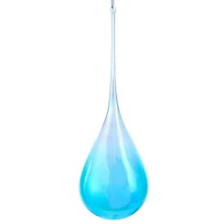 Best The Jolly Christmas Shop 5" Blue Drop Glass Christmas Ornament D3554