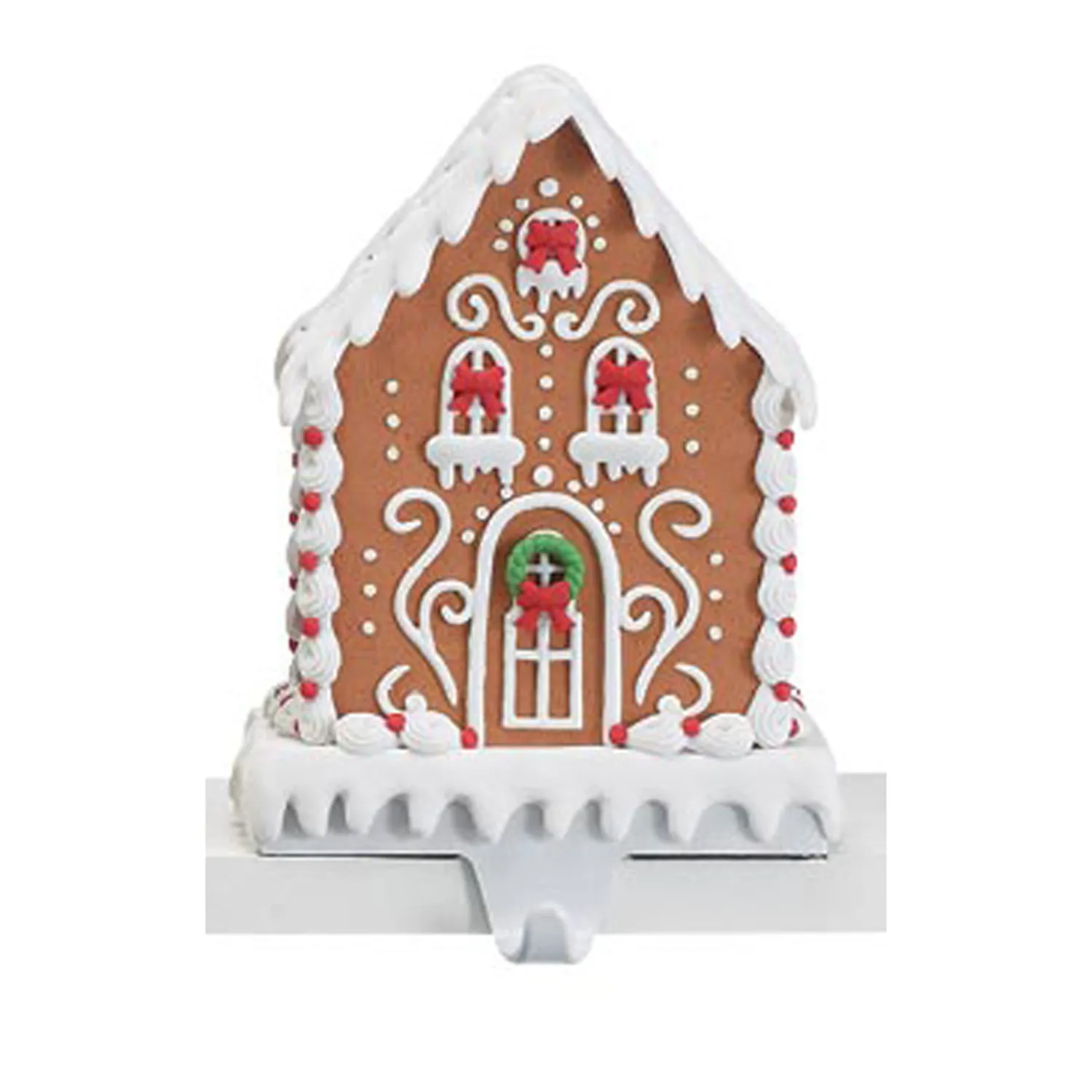 Outlet The Jolly Christmas Shop 7.75" Claydough Gingerbread House Christmas Stocking Holder 9742090