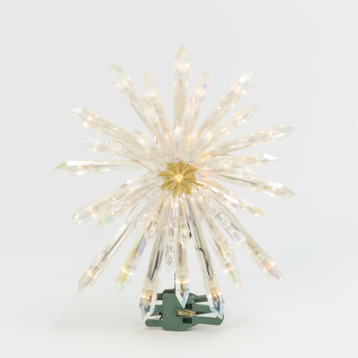 Best The Jolly Christmas Shop 13.5" Electric Lighted Glittered Crystal Starburst Christmas Tree Topper 2619000