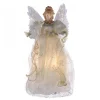 Discount The Jolly Christmas Shop 14" Fiber-Optic Ivory And Gold Animated LED Angel Christmas Tree Topper UL2173LED