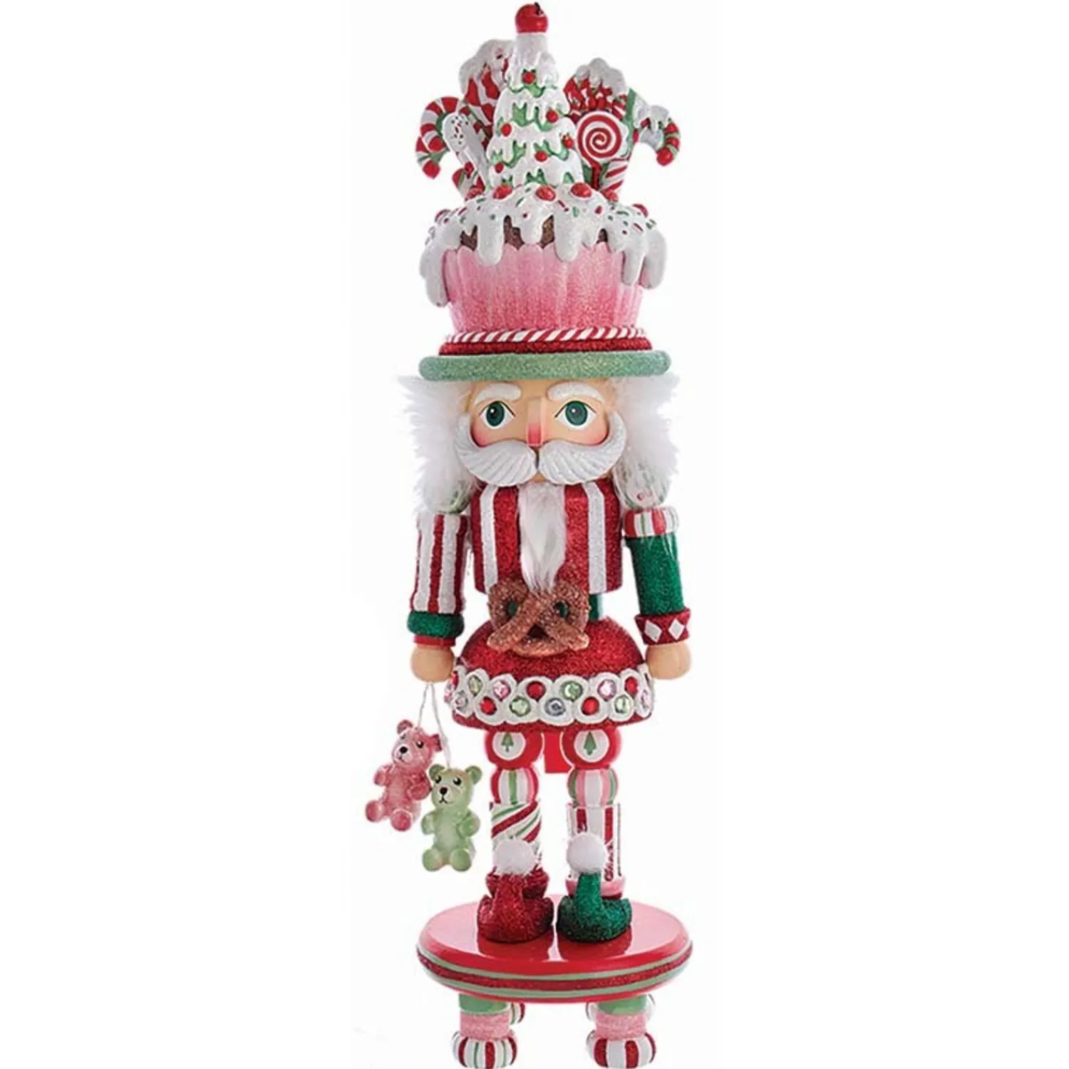 Sale The Jolly Christmas Shop 18" Hollywood Nutcracker Candy And Cake Hat Nutcracker Christmas Figure HA0588