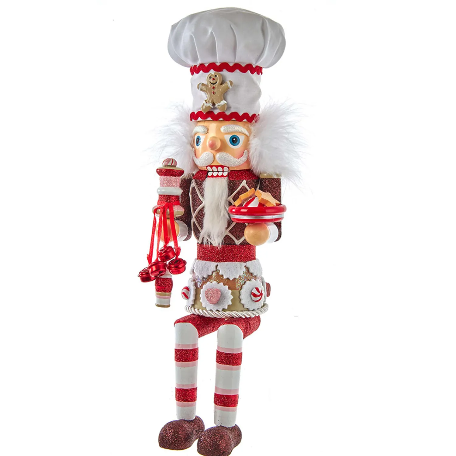 The Jolly Christmas Shop 15" Hollywood Nutcrackers Gingerbread Baker Shelf Sitter Christmas Nutcracker HA0614