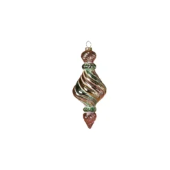 The Jolly Christmas Shop 7" Iridescent Glass Finial Christmas Ornament 2616640