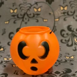 Outlet The Jolly Christmas Shop 6" Jack-O-Lantern Halloween Blow Mold Candy Pail H1600