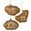 Hot The Jolly Christmas Shop 4.75" Noble Gems Dinosaur Fossil Glass Christmas Ornament NB1726