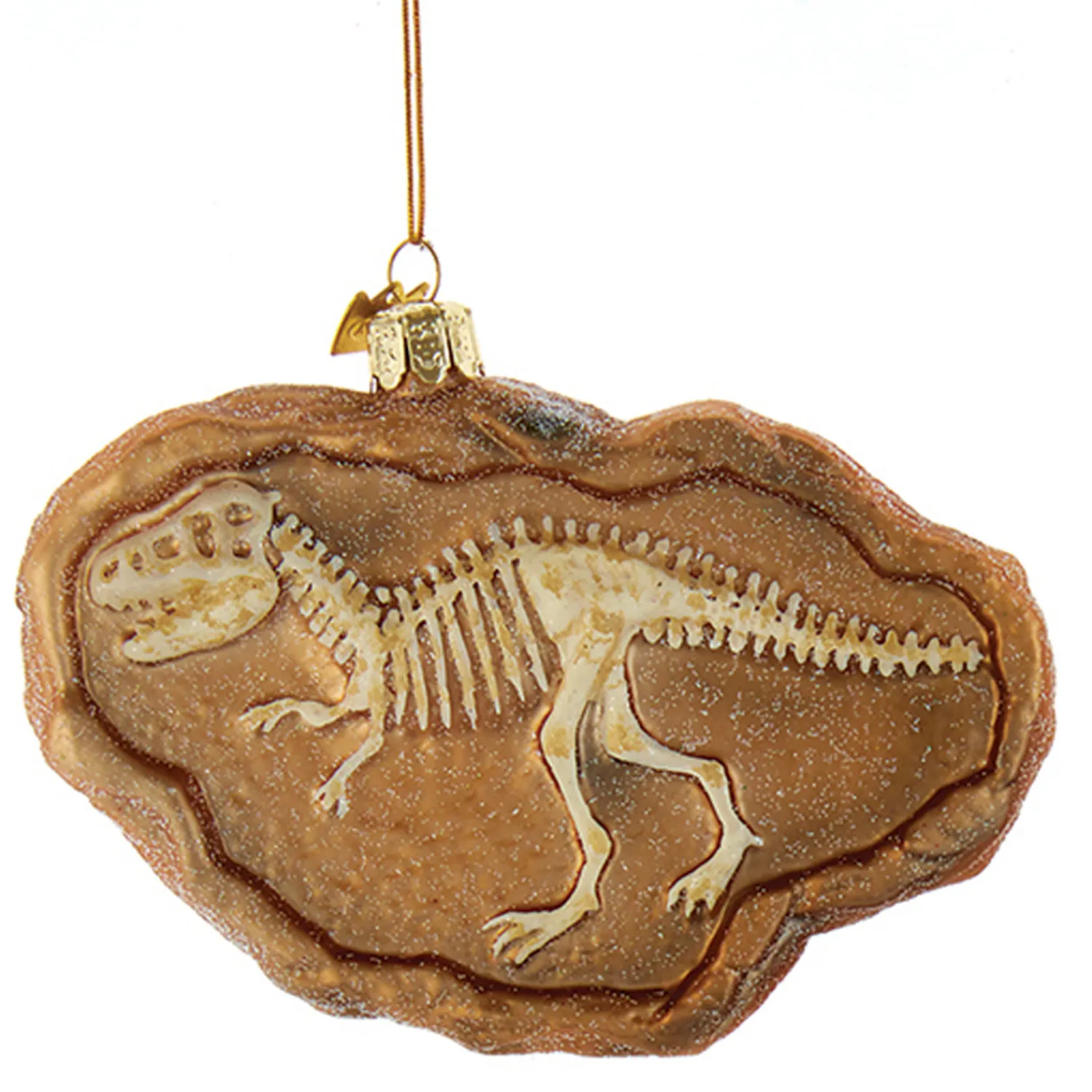 Hot The Jolly Christmas Shop 4.75" Noble Gems Dinosaur Fossil Glass Christmas Ornament NB1726