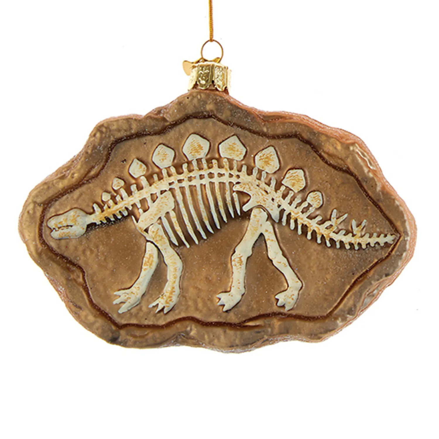 Hot The Jolly Christmas Shop 4.75" Noble Gems Dinosaur Fossil Glass Christmas Ornament NB1726