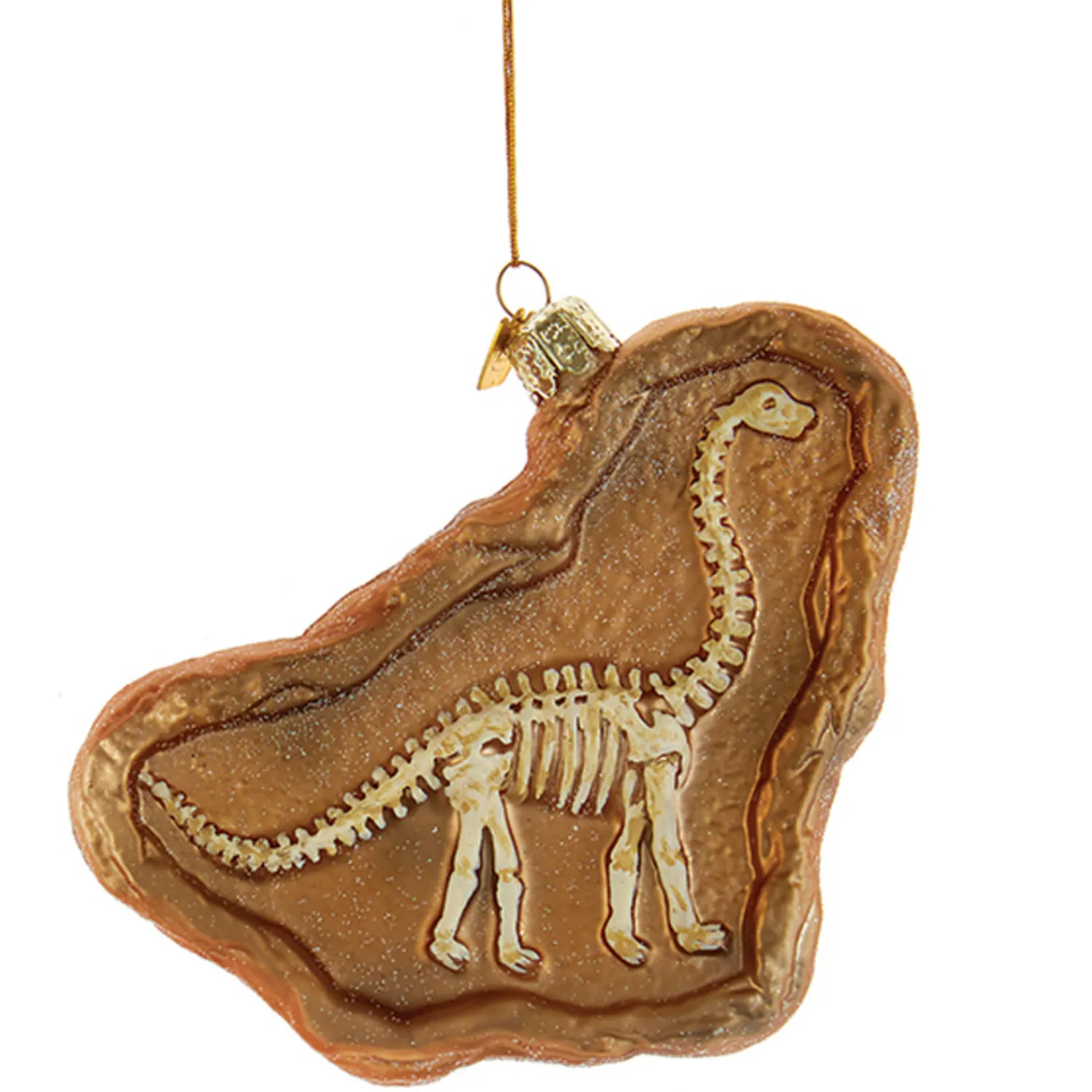 Hot The Jolly Christmas Shop 4.75" Noble Gems Dinosaur Fossil Glass Christmas Ornament NB1726