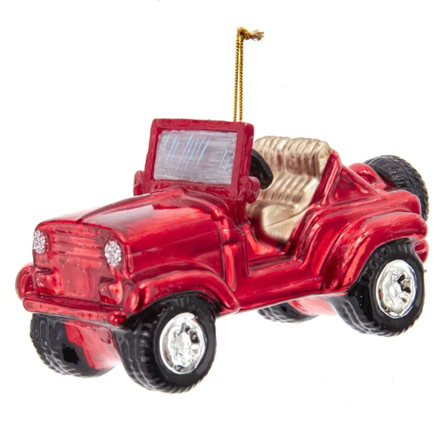 Hot The Jolly Christmas Shop 5" Noble Gems Off Road Vehicle Jeep Glass Christmas Ornament NB1615