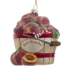 Online The Jolly Christmas Shop 5.5 Noble Gems Peaches In Basket Glass Christmas Ornament NBX0050