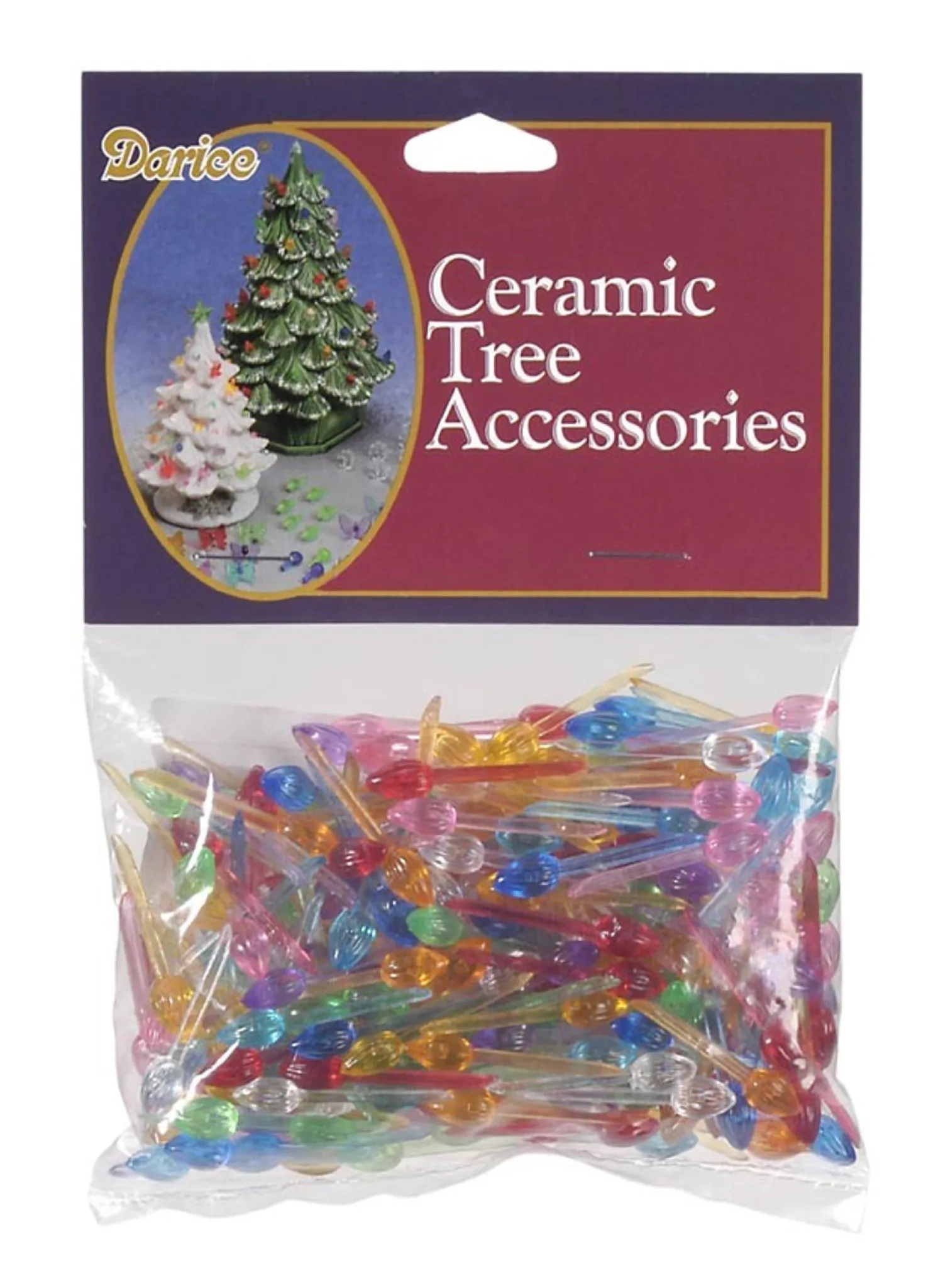 Hot The Jolly Christmas Shop 250 Pack 1/4" Mini Twist Pin Multi Color Ceramic Tree Plastic Replacement Light Bulbs P0661