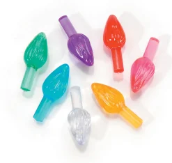 Best The Jolly Christmas Shop 100 Pack 5/8" Multi Color Ceramic Tree Plastic Replacement Light Bulbs P0668
