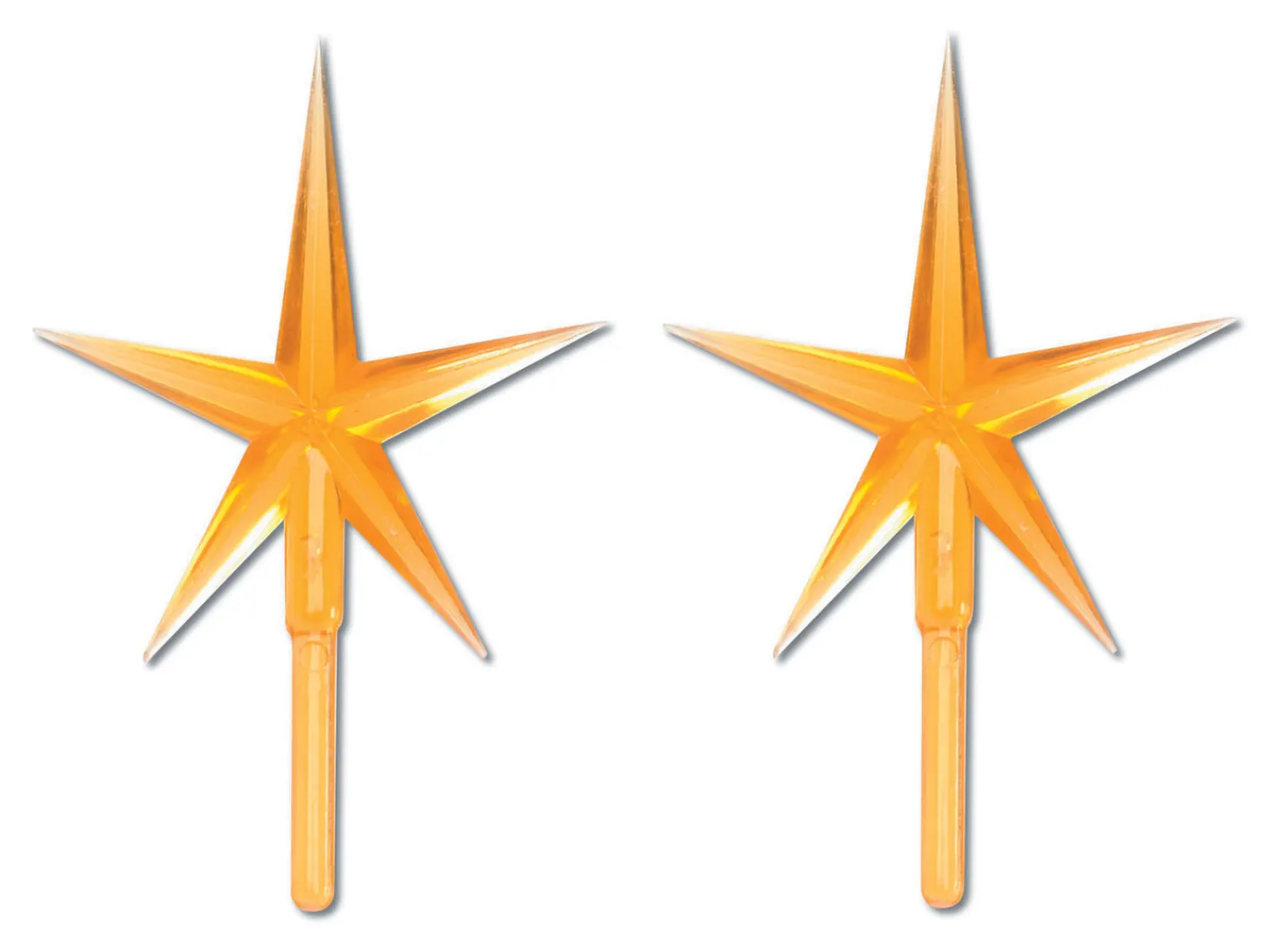 Clearance The Jolly Christmas Shop 2 Pack Gold Ceramic Tree Plastic Replacement Star P0681