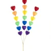 Outlet The Jolly Christmas Shop 29.5" Rainbow Pride Glittered Heart Christmas Tree Spray C4932
