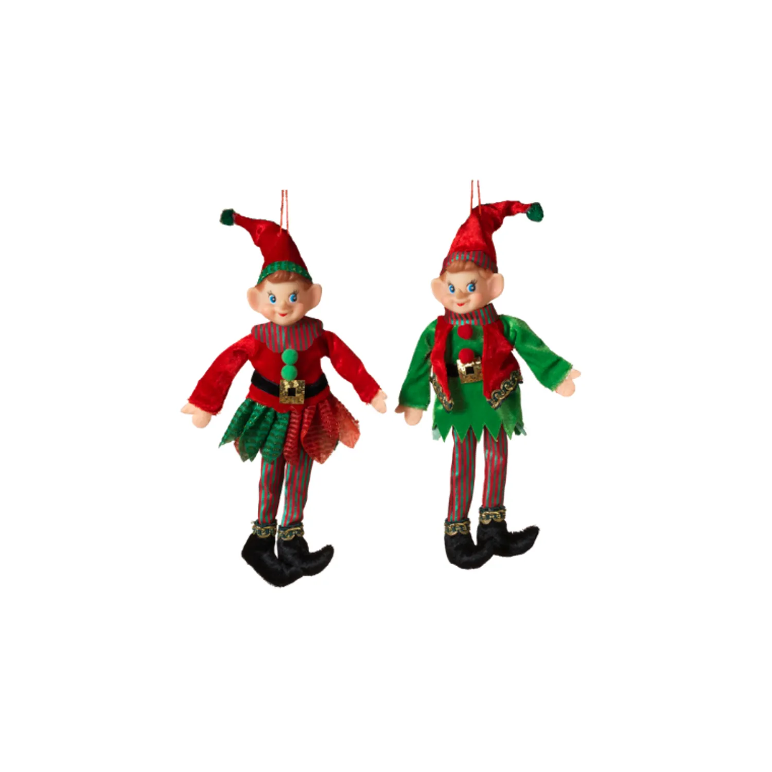 Clearance The Jolly Christmas Shop 11" Red And Green Elf Christmas Ornament 2617590