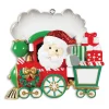 Sale The Jolly Christmas Shop 3.5" Santa In Train Personalized Christmas Ornament OR1260-2
