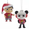 Discount The Jolly Christmas Shop 3.5" Set Of 2 Ryan's World Panda And Ryan Christmas Ornament RW1202