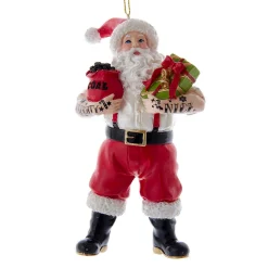 Online The Jolly Christmas Shop 5" Tattoo Santa Christmas Ornament E0674