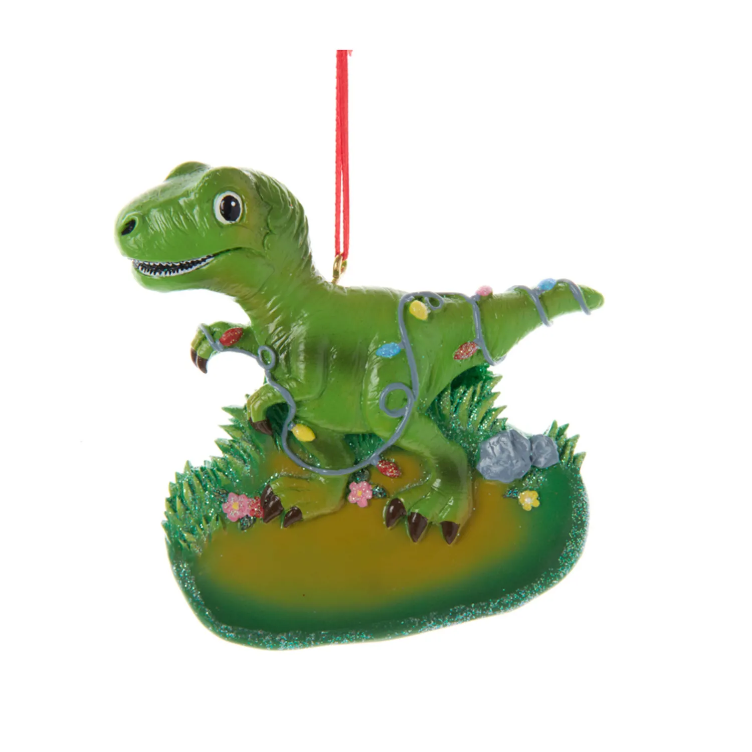 Online The Jolly Christmas Shop 3.5" T-Rex Dinosaur With Lights Personalized Christmas Ornament A2156