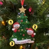 Best The Jolly Christmas Shop African American Christmas Tree Couple Personalized Christmas Ornament AA827-2