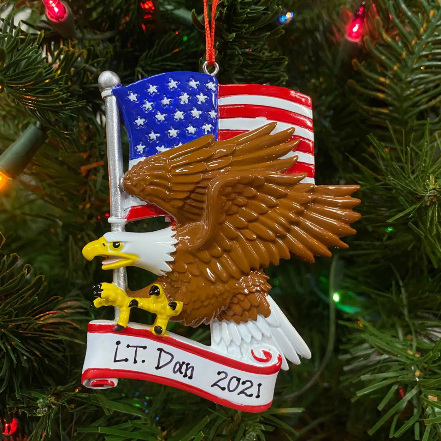 Sale The Jolly Christmas Shop American Eagle Personalized Christmas Ornament OR1954
