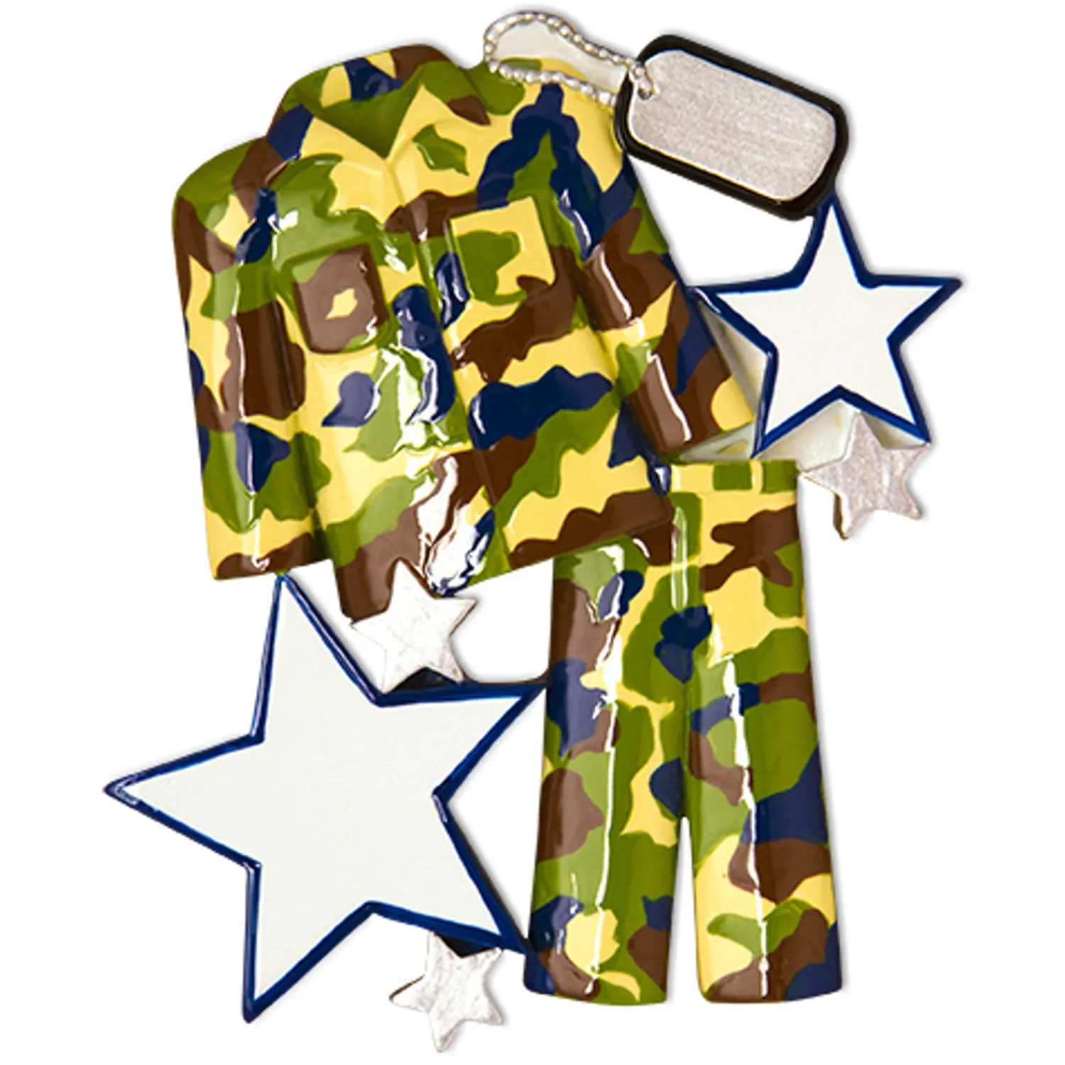 Hot The Jolly Christmas Shop Armed Services Camo Army Uniform Personalized Christmas Ornament