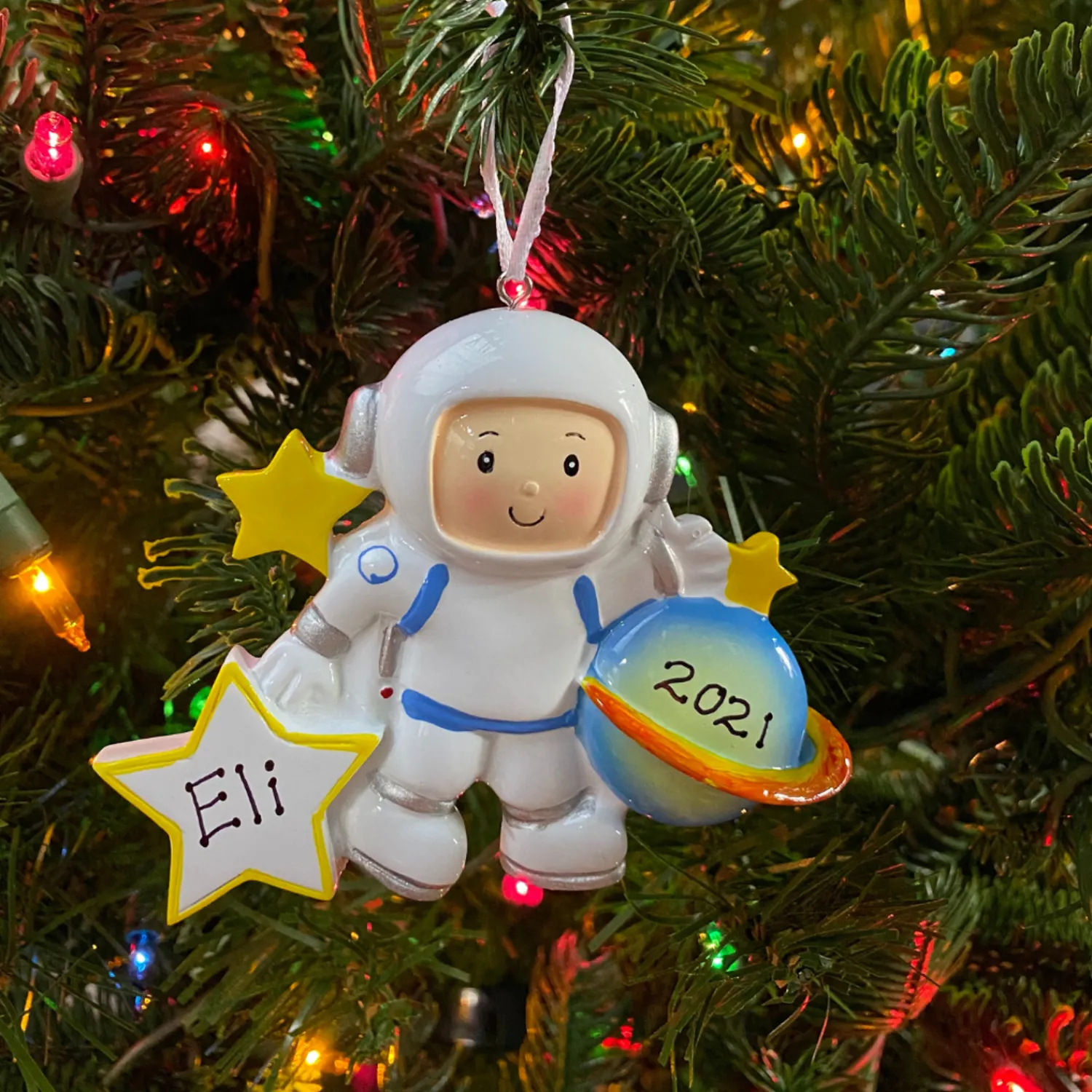 New The Jolly Christmas Shop Astronaut Personalized Christmas Ornament OR1603