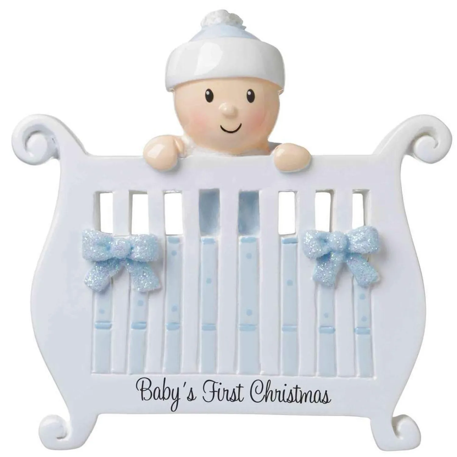 Sale The Jolly Christmas Shop Baby Boy In Crib Personalized Christmas Ornament OR1732-B