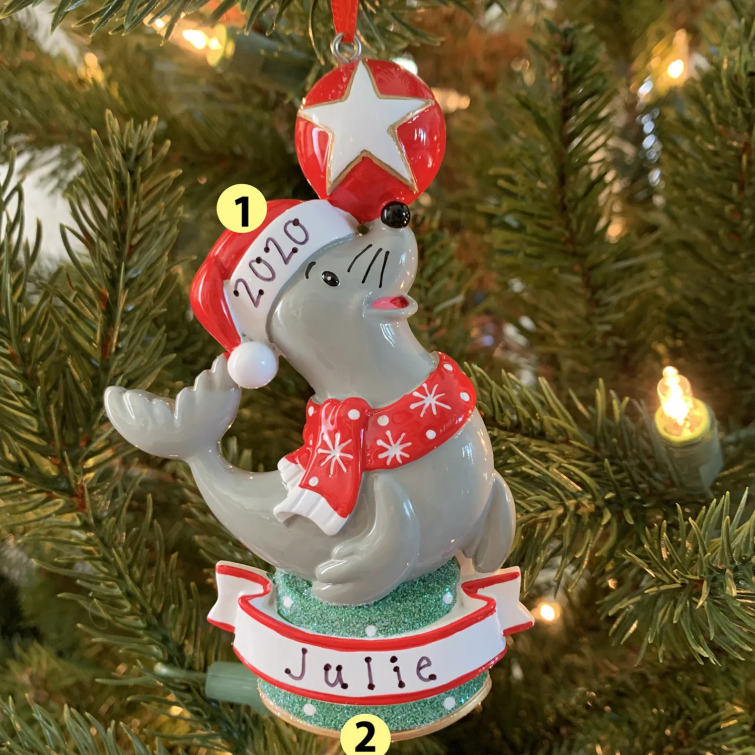 Outlet The Jolly Christmas Shop Baby Sea Lion Personalized Christmas Ornament OR1851S