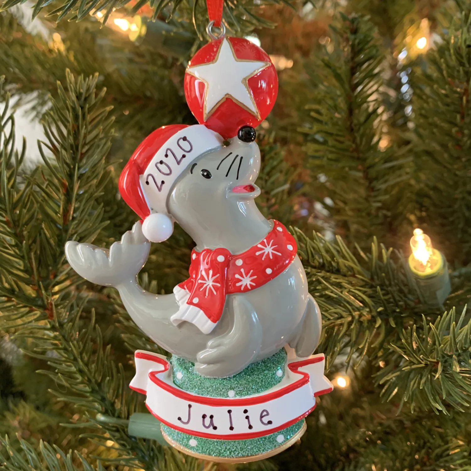 Outlet The Jolly Christmas Shop Baby Sea Lion Personalized Christmas Ornament OR1851S