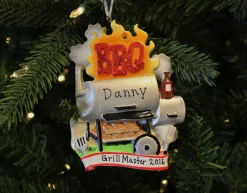 Outlet The Jolly Christmas Shop Barbecue Smoker Personalized Christmas Ornament