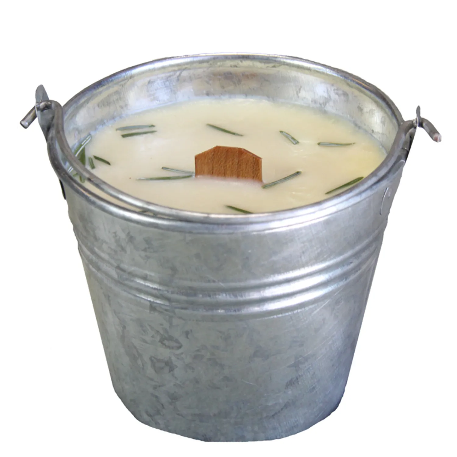 Hot The Jolly Christmas Shop Bedrock Tree Farm Natural Fir Needle Wood Wick Soy Candle In Galvanized Pail P12G
