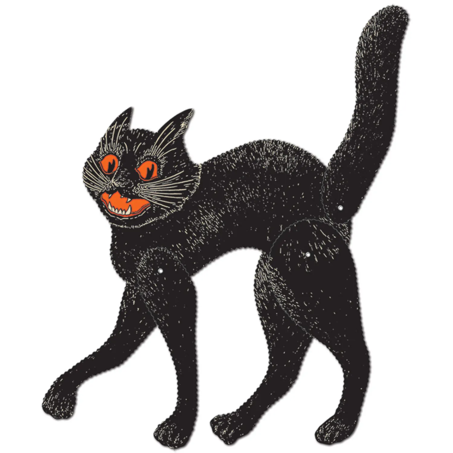 Sale The Jolly Christmas Shop Beistle 20.5" Vintage Halloween Jointed Scratch Cat 01177