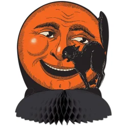 Best The Jolly Christmas Shop Beistle Vintage 9.75" Halloween Cat & Moon Centerpiece Decoration 01549