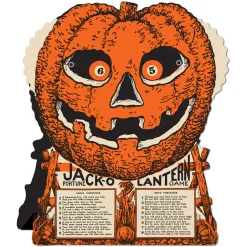 Outlet The Jolly Christmas Shop Beistle Vintage 9" Jack O Lantern Fortune Wheel Game Halloween Decoration 01551