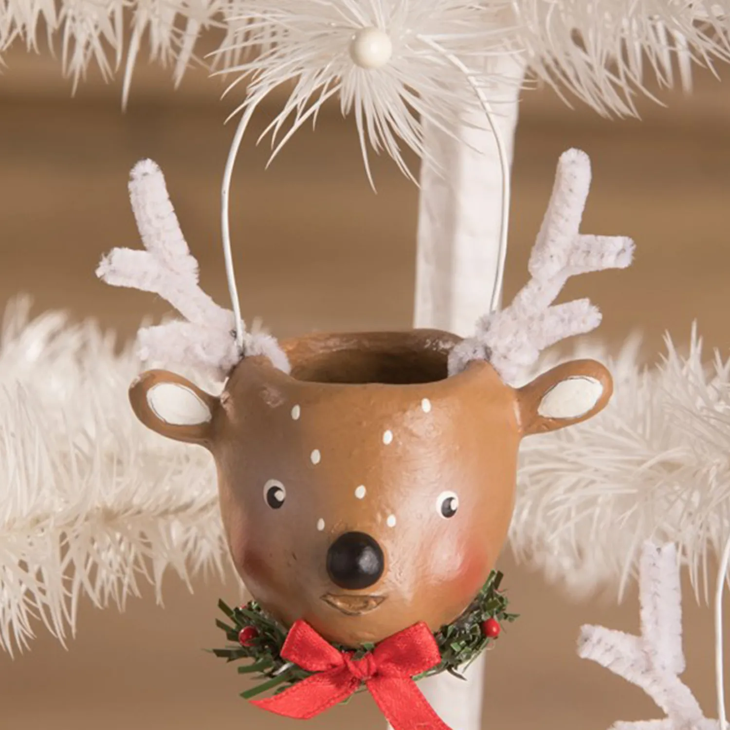 Outlet The Jolly Christmas Shop Bethany Lowe 3" Mini Reindeer Christmas Bucket Figure Or Ornament ML0425