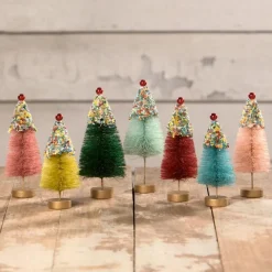 Online The Jolly Christmas Shop Bethany Lowe Set Of 7 Christmas Mini Cupcake Trees Christmas Decoration LC1543