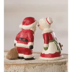 Discount The Jolly Christmas Shop Bethany Lowe Set Of 2 Kissing Mr. And Mrs. Claus Figure TL0234