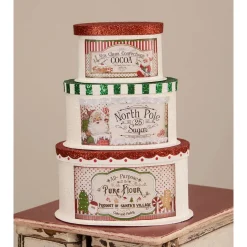 Online The Jolly Christmas Shop Bethany Lowe Set Of 3 Sweet Tidings Christmas Nesting Boxes TL1361