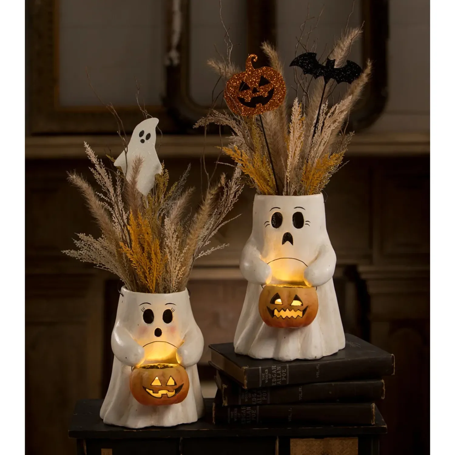 Discount The Jolly Christmas Shop Bethany Lowe Sweet Or Scary Boo With Pumpkin Bucket Halloween Decoration