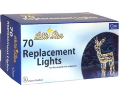 New The Jolly Christmas Shop Brite Star 70 Count Clear White Wireframe Replacement Light Set 37-600-00