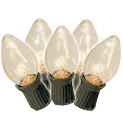 Clearance The Jolly Christmas Shop Brite Star 25 Vintage Inspired Clear Ceramic C7 Christmas Lights 37-835-00
