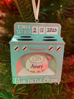 Hot The Jolly Christmas Shop Bun In The Oven Personalized Christmas Ornament OR2234