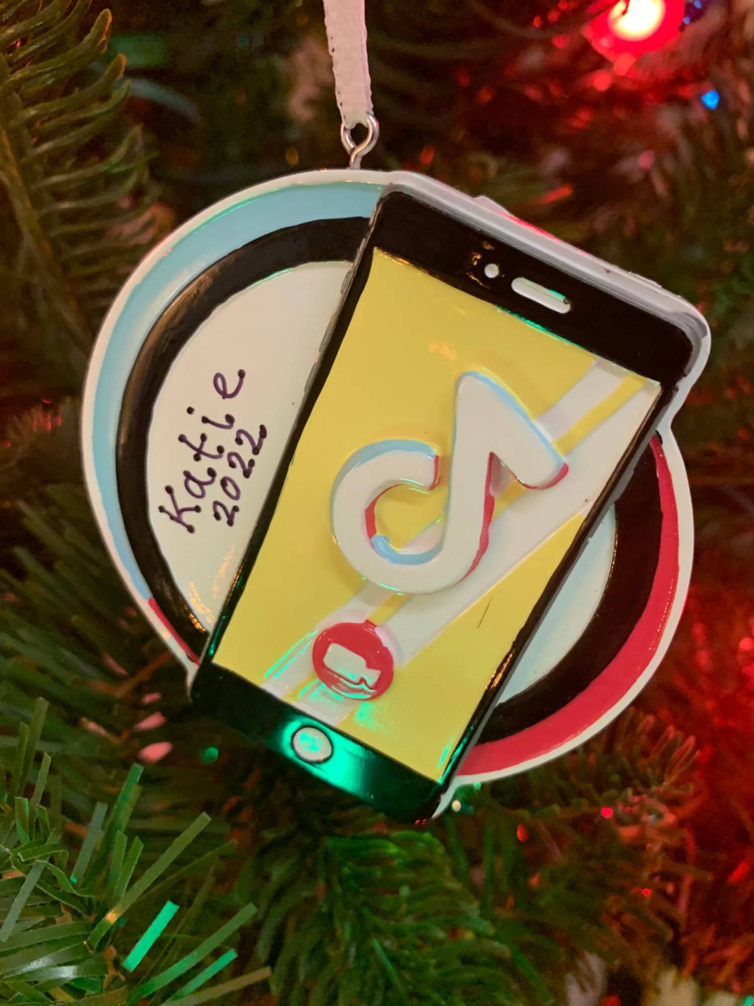 The Jolly Christmas Shop Cell Phone Dance App Personalized Christmas Ornament OR2292