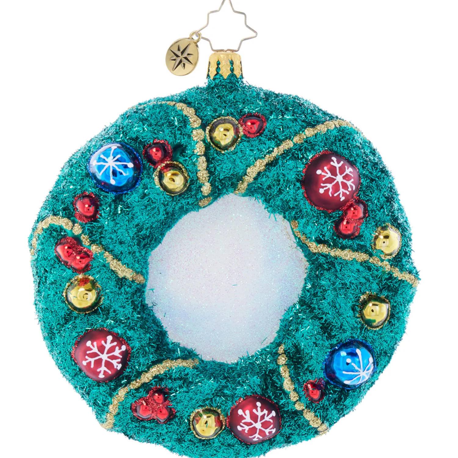 Sale The Jolly Christmas Shop Christopher Radko Enchanted Evergreen Wreath Glass Christmas Ornament 1021960